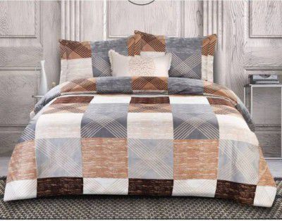 240 TC Cotton Double Bedsheet  (Pack of 1, Multicolor)