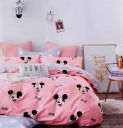 240 TC Cotton Double Cartoon Bedsheet (Pack of 1, Light Pink)...