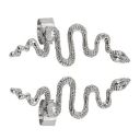 2pcs Snake Earrings for women, Snake Stud Earrings Curved Snake Climber Earrings Jewelry Gothic Woman Ear- stud Alloy Ear Jewelry for Women Girls, Silver...
