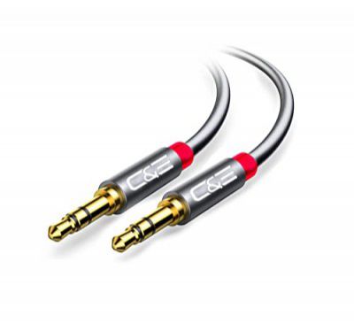 3.5mm Premium Auxiliary Audio Cable (25ft / 7.6m) AUX Cable Male to Male Gold Plated Connectors for Headphones, iPods, iPhones, iPads, Samsung Galaxy, LG, HTC, Google, Home/Car Stereos and More