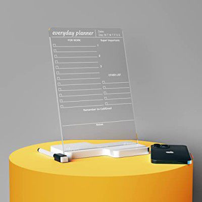 3 Lines to Do List Acrylic Board for Desk (24x16 CM)