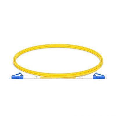 3 Meter LC to LC Fiber Optic Cable – Simplex Single Mode 9/125 Jumper, Yellow – High-Speed Data Transmission