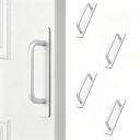 3-Pack No Drill Door Handles,Cabinet Handle,Heavy Duty Aluminum Alloy, Silver Finish, 148mm Length, Easy Installation for Kitchen Cabinets, Drawers, Glass Doors, Rental Apartments...