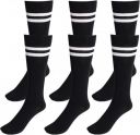 WKLOUYHE 3 Pairs School Uniform Cotton Knee High Socks Athletic Sports Soccer Socks Tube Sock for Girls and Boys...