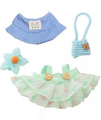 3 Pcs Clothes for 17cm Dolls (No Doll) (4pcs(Green))