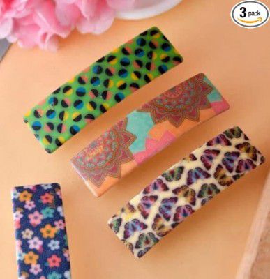 [3 Pcs] Simple Retro Classic Large Snap Barrettes Hair Accessories ,Hair Barrettes for Women