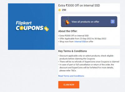 ₹3000 off on Samsung SSD | Claim with 250 Supercoins