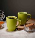 300Ml Green Ceramic (Set Of 2) Coffee Mug...