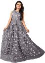 3Buddy Fashion Self Design Anarkali Gown (Grey)...