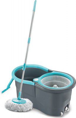 3D METRO SUPER STORE Gamma with 360° Spinner 2 Microfiber heads & Twin Bucket Mop Set 