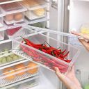 3D METRO SUPER STORE Plastic Fridge Container - 1500 ml (Pack of 6, Clear)...