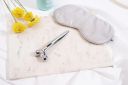 3D silver roller with Pomegranate Nourshing Face Oil for Skin Bouncing Glossy, 360 Rotate Silver Facial Massage Relaxation Tool...