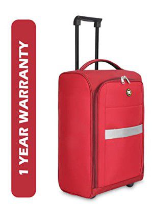 3G Cairo 55 Cms Polyester Maroon Cabin 2 Wheels Soft Suitcase