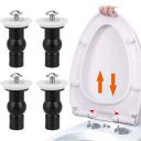 4 Pack Toilet Seat Screws Toilet Seat Hinges Bolt Expanding Rubber Top Nuts Screw Fixings Fix WC Blind Hole Fittings...