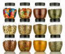 4 SACRED Plastic Matka Jar Grocery Storage Container ( 400ml Capacity Each Set of 12-)...