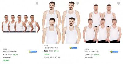 40%-60% Off on Rupa Men's Vests