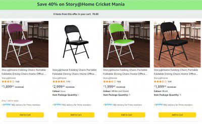Extra 40% Coupon Discount on Story@Home Chairs & Furniture