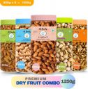 41 foods Dry fruits combo pack of Healthy 5 Badam Kaju Pista Kishmish Akhrot 1.25 KG Cashews, Almonds, Pistachios, Walnuts, Raisins  (5 x 250 g)...