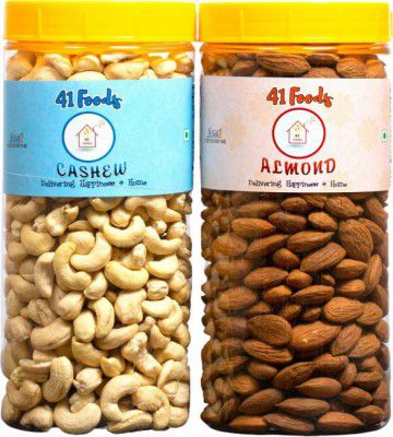 41 foods Dry fruits combo pack of | kaju badam 500 GM Cashews, Almonds  (2 x 250 g)