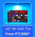 43 4K TVs starts @ Rs.17999 on Flipkart's Big Billion Days Sale...