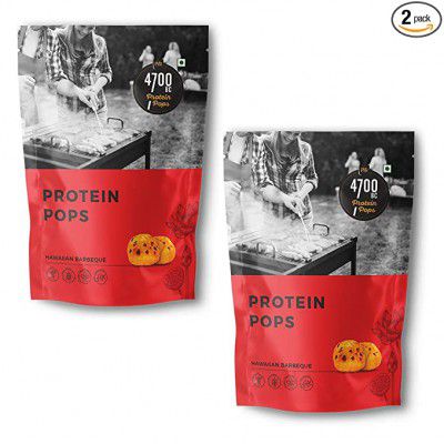 4700BC Protein Pops (Makhana), Hawaiian Barbeque, Pouch, 40g (Pack of 2)