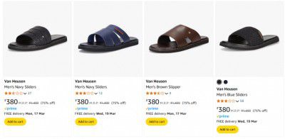 Upto 75% Off On Van Heusen Men Footear | Starts at Rs 380