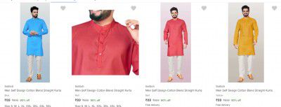 5 stitch men kurta from ₹89