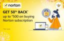 Get 50% Cashback up to ₹500 on buying Norton subscription with 50 Amazon Diamonds