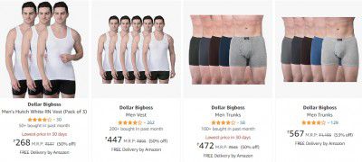 50% Off On Dollar Men Innerwear