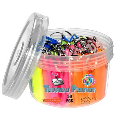50 Pcs Key Tag Multicolor Keyring & Keychain With Name Tag Labels Assorted Keychain With Two Side 