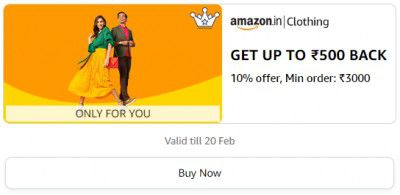 ₹500 Cashback Offer on Fashion & Clothings