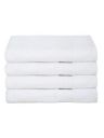 Ambra Linens 500 GSM Highly Absorbent Towels Set, 100% Cotton (4 Pcs Hand Towel Set, White)...