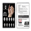500 Pcs White Nail Tips/ Extra Clear/10 Different Size...