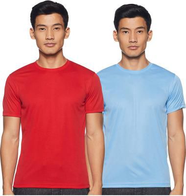 6 Degrees Men's Solid Regular fit T-Shirt (Pack of 2)