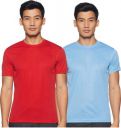 6 Degrees Men's Solid Regular fit T-Shirt (Pack of 2)...