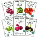 6 Packet Vegetable Seeds for Home Gardening Pots...