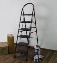 Parasnath 6 Step Black Diamond Steel Ladder - Foldable Step Ladder...