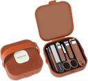 7-Piece Nail Clippers Set – Stainless Steel Professional Grooming Kit with Fingernail & Toenail Clippers – Manicure Pedicure Tools with Luxurious Travel Case...