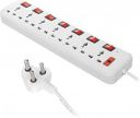 7 Socket Extension Cord With Individual Switches FUSE Led Indicator 7 Socket Extension Boards...