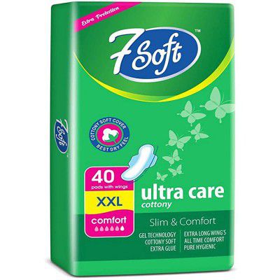 7 Soft Ultra Care XXL Sanitary Pad Napkins With Wings For Women ( Pack Of-1 40 Pads )