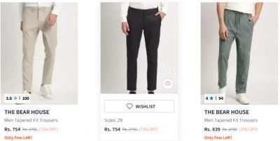 Myntra: 75% Off On The Bear House Trousers | For Men