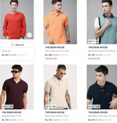 Myntra: 70-75% Off On The Bear House TShirt | For Men