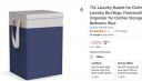 75L Laundry Basket for Clothes, Non Woven Laundry Bin/Bags, ...