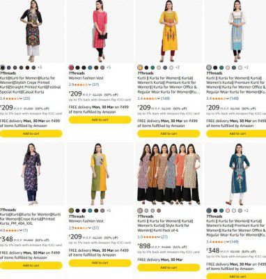 Upto 90% OFF - 7Threads Womens Clothing