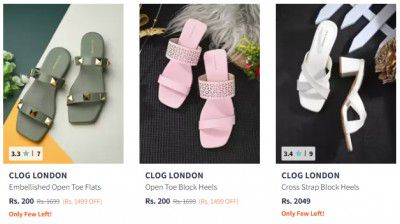 80% OFF - Clog London Footwear Starts at Rs 170 | For Women's