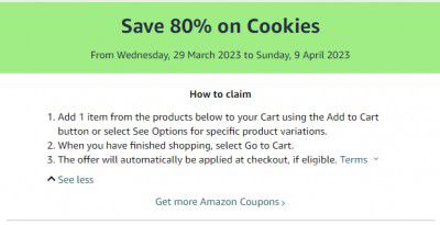 80% off on Cookies