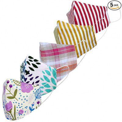 9 Impression Cotton Unisex Face Mask - Pack of 5