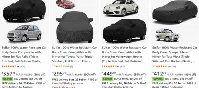 Amazon: UP TO 91% OFF- Sulfar Car Body Cover Starts At ₹286