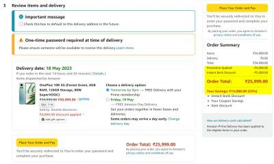 ₹9000 off on OnePlus 9R | ₹4000 via Coupon and ₹5000 via OneCard