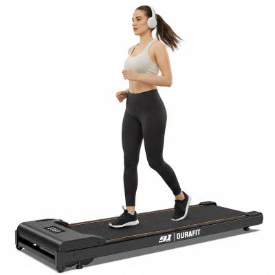 91-Durafit Compact Lite 2.5HP Peak BLDC Motor Walkpad Treadmill with Remote Control | 120 kg User Capacity Walking Pad